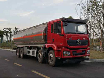国六陕汽前四后八铝合金油罐车