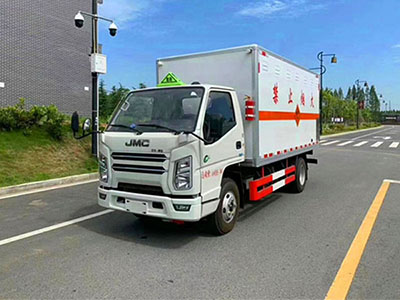 国六江铃蓝牌易燃气体厢式运输车