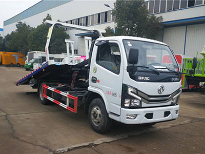 国六东风多利卡一拖二清障车